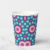 Rainbow-Krawatte Geometric Mandala 5 Muster Pappbecher (Rechts)