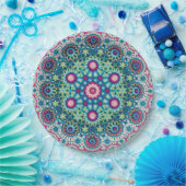 Rainbow-Krawatte Geometric Mandala 5 Muster Pappteller (Party)