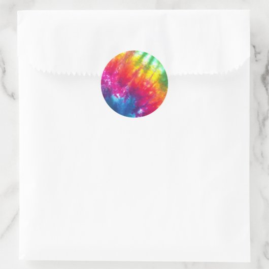 Rainbow-Krawatte Runder Aufkleber (Tasche)
