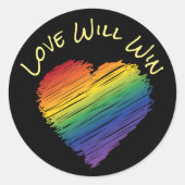 Rainbow-Kribbelheber Runder Aufkleber (Vorderseite)