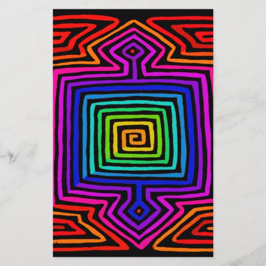 Rainbow Kuna Indian Mola Briefpapier (Vorderseite)