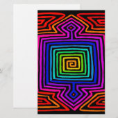 Rainbow Kuna Indian Mola Briefpapier (Vorne/Hinten)