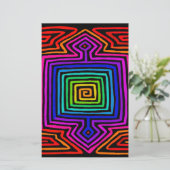 Rainbow Kuna Indian Mola Briefpapier (Stehend Vorderseite)