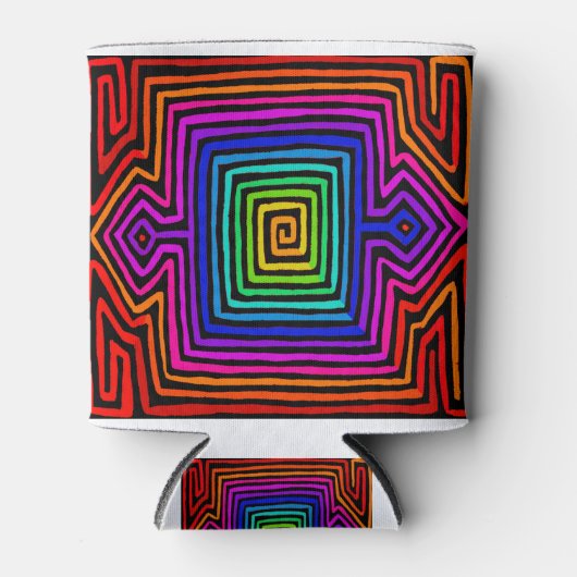 Rainbow Kuna Indian Mola Dosenkühler (Vorderseite)