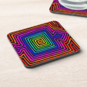 Rainbow Kuna Indian Mola Getränkeuntersetzer (Linke Seite)