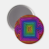 Rainbow Kuna Indian Mola Magnet (Vorderseite/Rückseite)