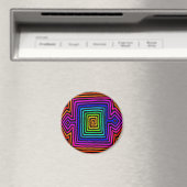 Rainbow Kuna Indian Mola Magnet (In Situ (Geschirrspüler))