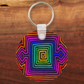 Rainbow Kuna Indian Mola Schlüsselanhänger (Vorderseite)