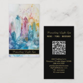 *~* Rainbow Künstlerisch QR Tropfen Crystals AP90  Visitenkarte (Vorne/Hinten)