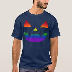 Rainbow Kürbislaterne Face Vampire LGBT Halloween T-Shirt