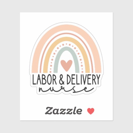 Rainbow, L and D Nursing Aufkleber (Blatt)