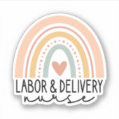 Rainbow, L and D Nursing Aufkleber (Vorderseite)