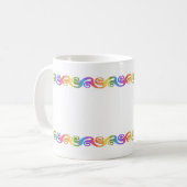 Rainbow La Tene Celtic Swirl Kaffeetasse (Vorderseite Links)