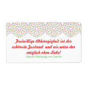 Rainbow Labels (Vorne)