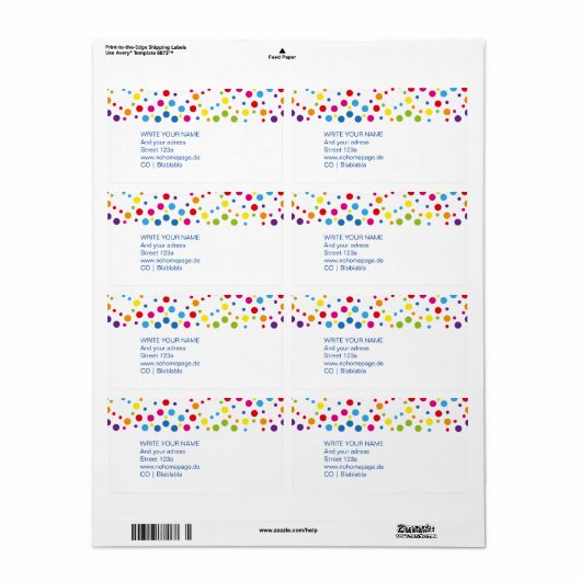 Rainbow Labels (Vorne)