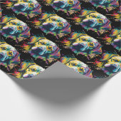 Rainbow Labrador Retriever Watercolor Geschenkpapier (Ecke)