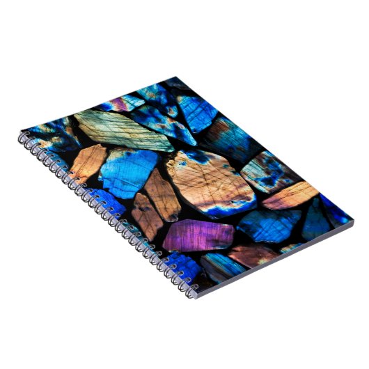 Rainbow Labradorite Crystals Gem Notebook Journal Notizblock (Rechte Seite)