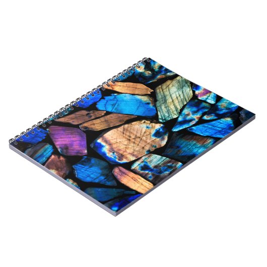 Rainbow Labradorite Crystals Gem Notebook Journal Notizblock (Linke Seite)