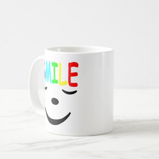 Rainbow-Lächeln mit Smiley Kaffeetasse (Vorderseite Links)
