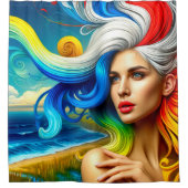 Rainbow Lady Duschvorhang (Vorderseite)
