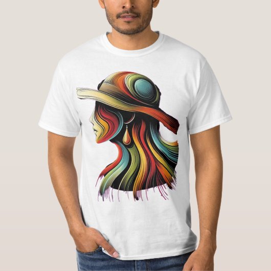 Rainbow Lady T - Shirt Design (Vorderseite)