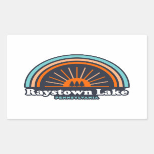 Rainbow Lake Pennsylvania Rechteckiger Aufkleber