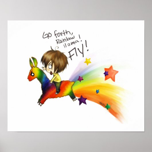 Rainbow Lama! Poster (Vorne)