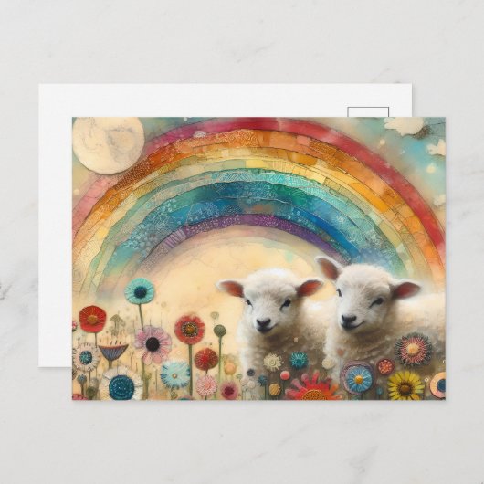 Rainbow Lambs Postkarte (Vorne/Hinten)