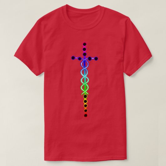 Rainbow Laminin Cross T-Shirt (Design vorne)