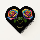 Rainbow Lange Steppe Rose- Notizblock (Rückseite)