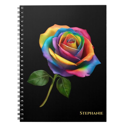 Rainbow Lange Steppe Rose- Notizblock (Vorderseite)
