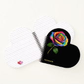 Rainbow Lange Steppe Rose- Notizblock (Innenseite)