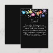 Rainbow Lanterns Lesbian Gay Wedding Details Schwa RSVP Karte (Vorne/Hinten)