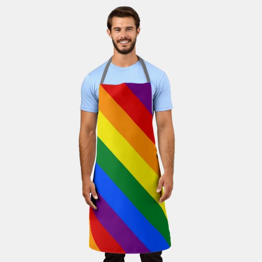 Rainbow Large Unisex Schürze (Getragen)
