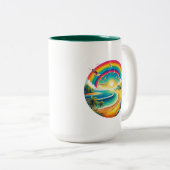 Rainbow Large Zweifarbige Tasse (VorderseiteRechts)