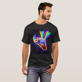 Rainbow Laser Eyes Galaxy Cat Riding Taco T Shirt (Vorne ganz)