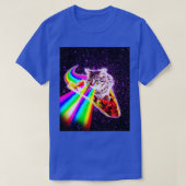 Rainbow Laser Eyes Kitty Galaxy Katze Weltraum Ca T-Shirt (Design vorne)