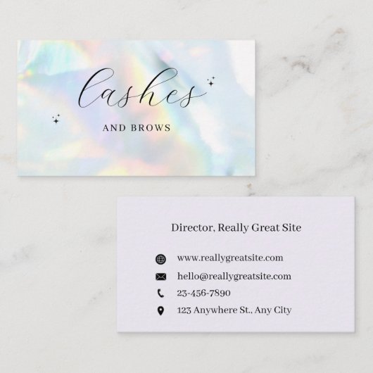 Rainbow Lash & Brow Business Card | Ed Visitenkarte (Vorne/Hinten)