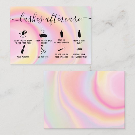 Rainbow-Lashes Visitenkarte (Vorne/Hinten)