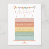 Rainbow Layer Cake Budget Geburtstag Partei (Vorderseite)