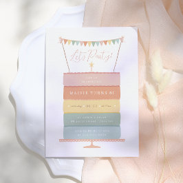 Rainbow Layer Cake Geburtstagsparty Einladung