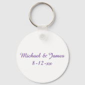 Rainbow Layer Cake Slice Gay Pride Hochzeit LGBT Schlüsselanhänger (Rückseite)