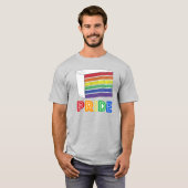 Rainbow Layer Cake Slice Heart LGBT Gay Pride Lieb T-Shirt (Vorne ganz)