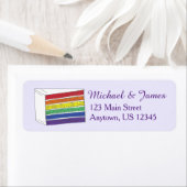Rainbow Layer Cake Slice Pride Labels (Insitu)