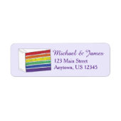 Rainbow Layer Cake Slice Pride Labels (Vorne)