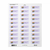 Rainbow Layer Cake Slice Pride Labels (Vorne)