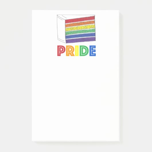 Rainbow Layer Cake Slide LGBT Gay Pride Pfosten Post-it Klebezettel (Vorderseite)