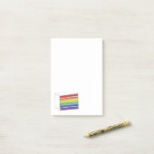 Rainbow Layer Wedding Cake Slice LGBT Gay Pride Post-it Klebezettel (Auf Schreibtisch)