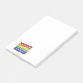 Rainbow Layer Wedding Cake Slice LGBT Gay Pride Post-it Klebezettel (angewinkelt)