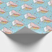 Rainbow Layered Cake Slices Dotty Niedlich Geschenkpapier (Ecke)